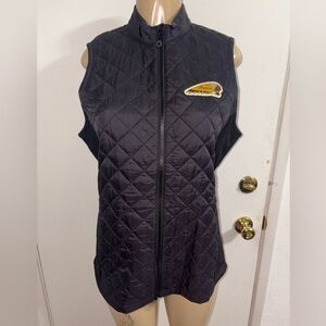 Indian Motorcycle Women’s Quilted Black Vest Size Large NWT